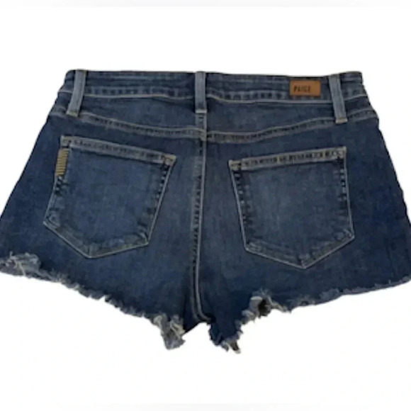 Paige Emmitt jean shorts, 2.5” button fly, frayed hem. Women’s size 27 - Picture 2 of 10